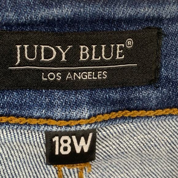 Judy Blue Jeans Women's Size 18W  Blue Boyfriend Fit Distressed Medium Wash - Picture 5 of 10